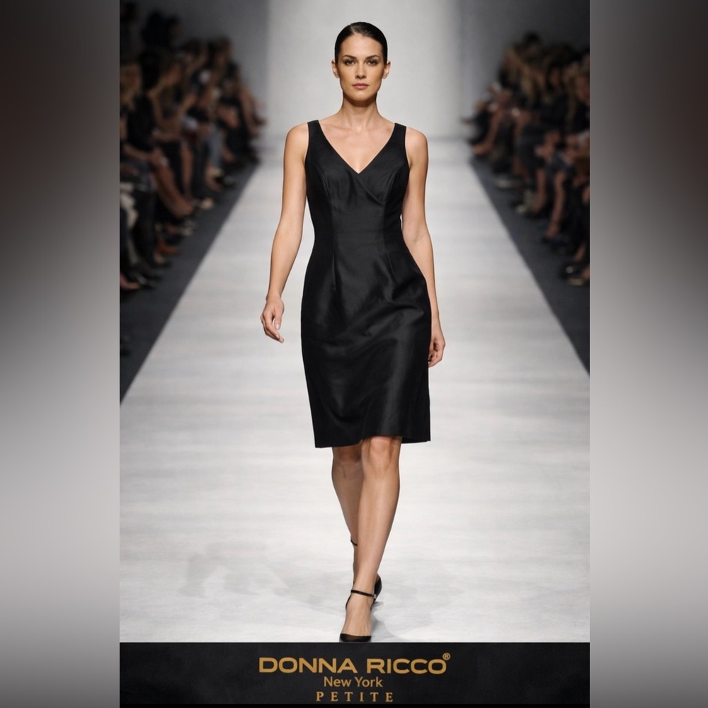 Donna Ricco Black Midi Dress